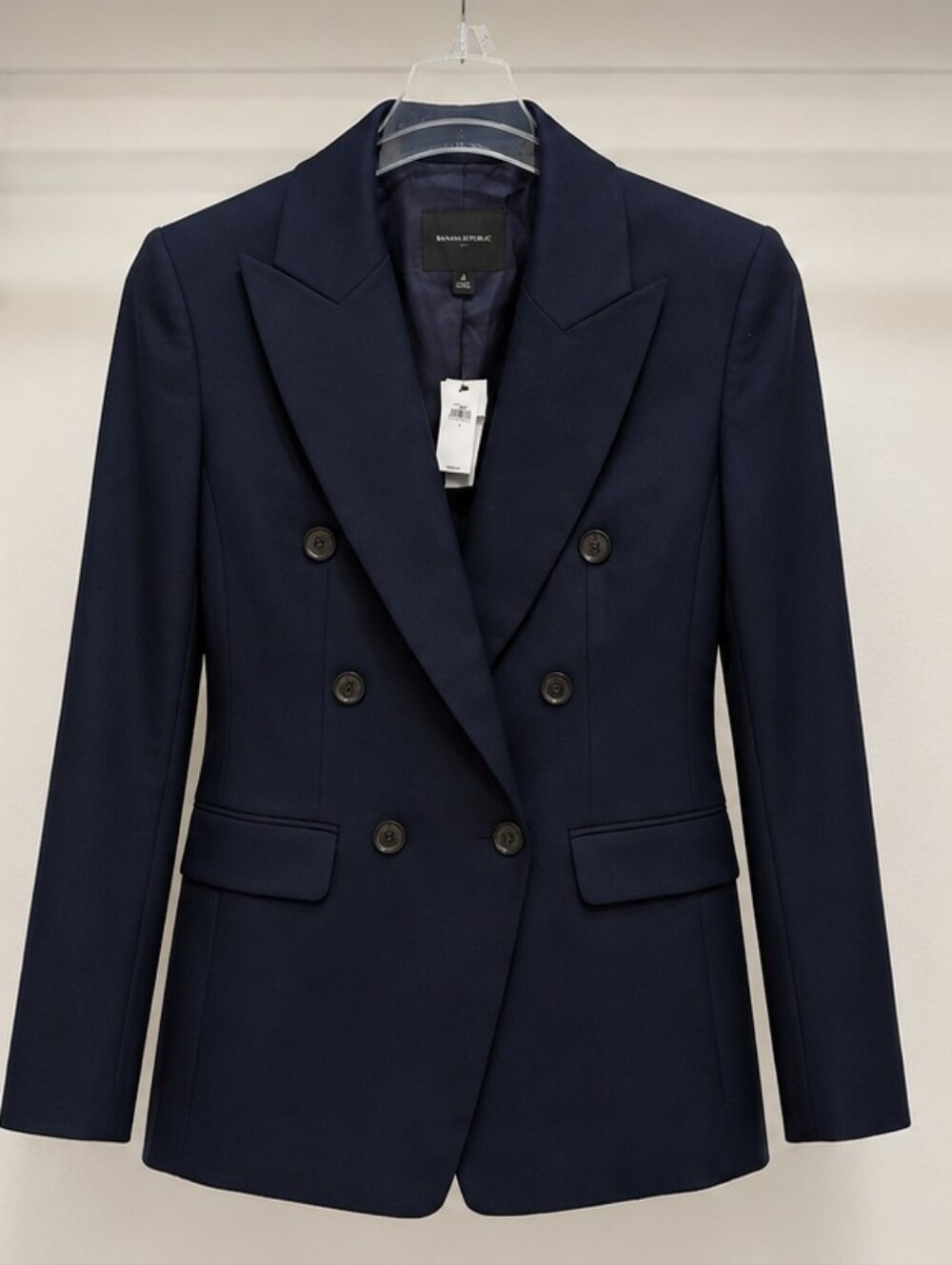 Banana Republic Double-Breasted Navy Blazer NWT